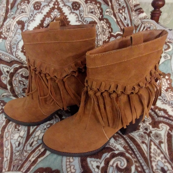 Cato Fringe Ankle Booties Size 8.5 - Picture 2 of 5